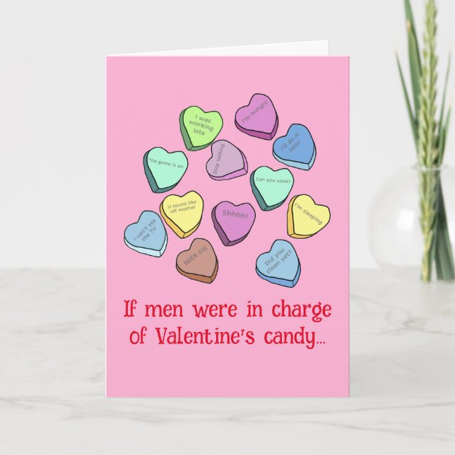 De Remerciements Carte Manly Valentine Candy (Devant)
