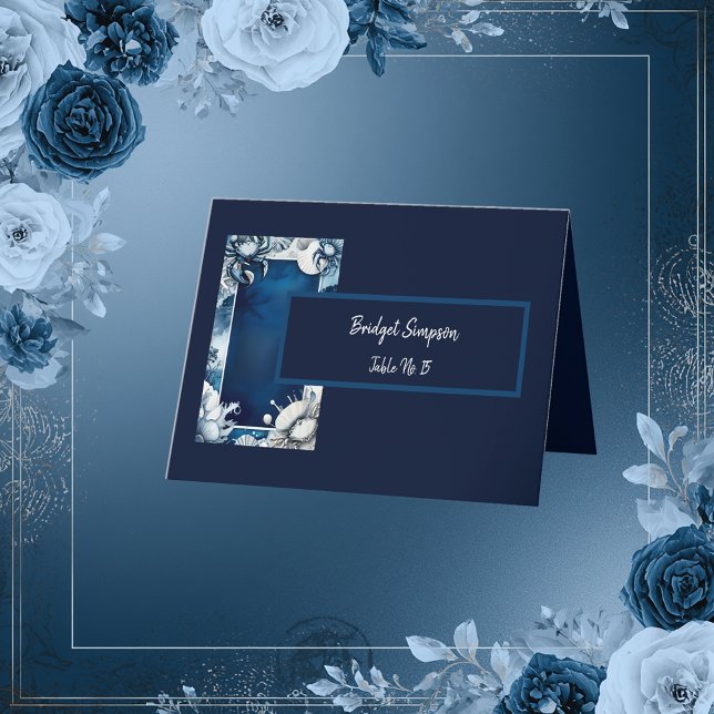 De Remerciements carte Mariage bleue et blanche (Créateur téléchargé)