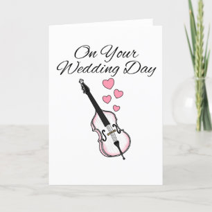 De Remerciements Carte Mariage double basse Baid Chaîne musicien