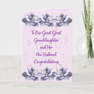 De Remerciements Carte mariage Great Great Grandgirl & Mari
