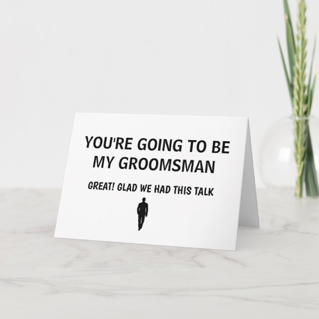 De Remerciements Carte MARIAGE GROOMSMAN (Devant)