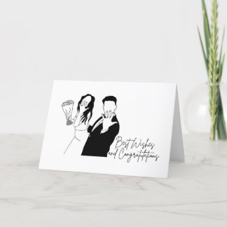 De Remerciements Carte mariage, Minimaliste, Mariée, Salle, Vierge
