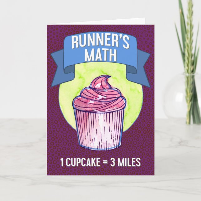 De Remerciements Carte Math Cupcake du coureur (Devant)