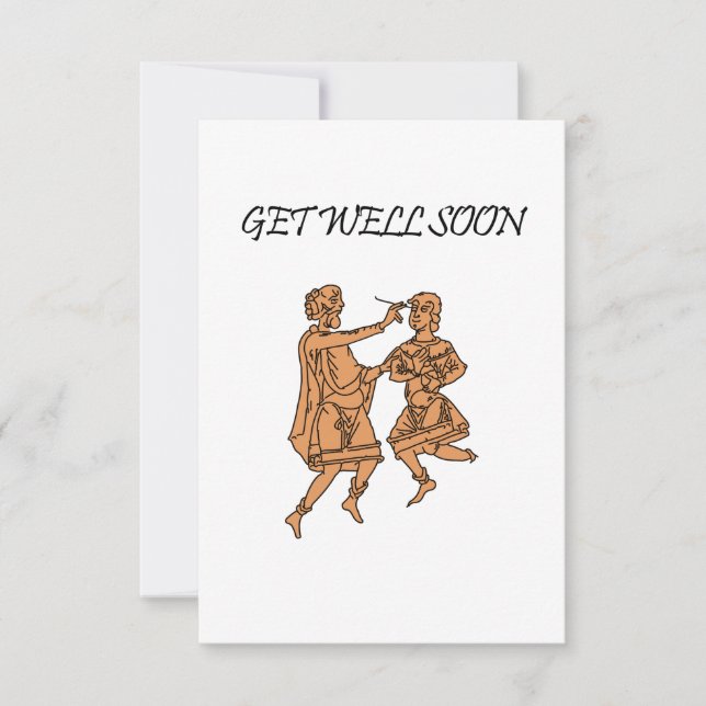De Remerciements Carte Medieval Get Well Bientôt (Devant)