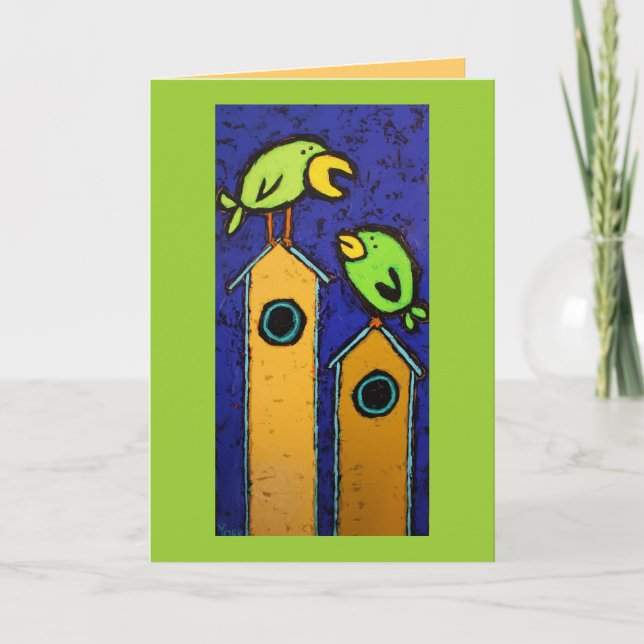 De Remerciements carte mentor avec oiseaux et oiseaux (Devant)