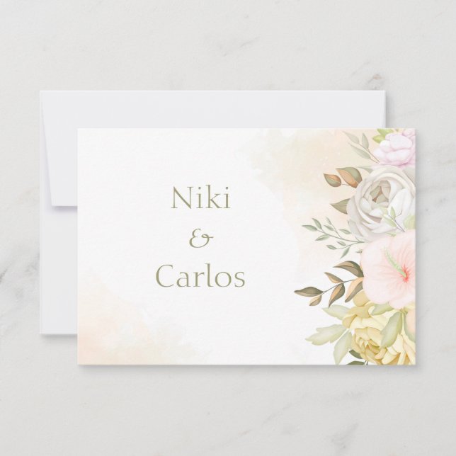 De Remerciements Carte Merci/Note personnalisée en corail souple (Devant)