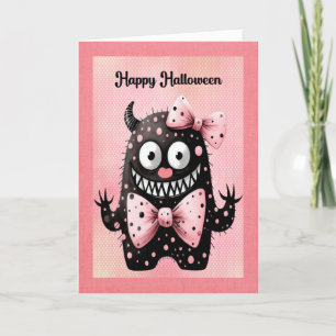 De Remerciements Carte Monstre Halloween mignonne pour enfants
