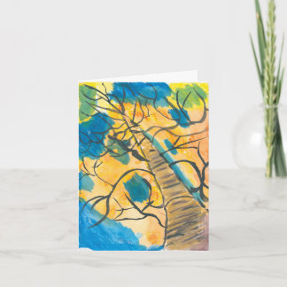 De Remerciements Carte multicolore d'arbre