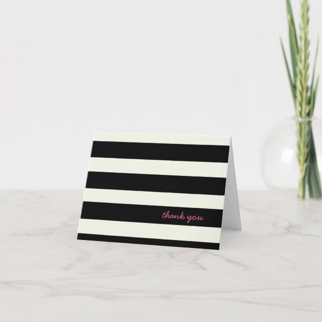 De Remerciements Carte noire et blanche (Devant)