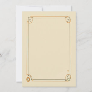 De Remerciements Carte Nota Art Nouveau vide