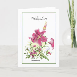 De Remerciements Carte Oriental Lily