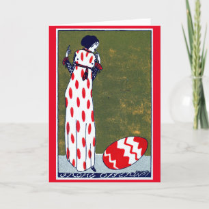 De Remerciements Carte Pâques Art Nouveau