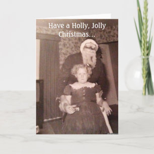 De Remerciements Carte Père Noël Déplaisante Holly Jolly Christmas