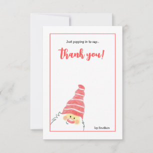 De Remerciements Carte Père Noël dessinée à la main