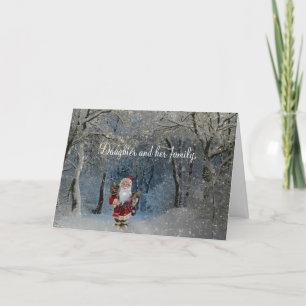 DE REMERCIEMENTS CARTE PÈRE NOËL SOIR POUR FILLE ET FAMILLE