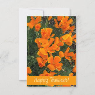 De Remerciements Carte personnalisable avec fleurs orange