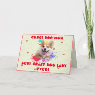 De Remerciements Carte personnalisée Corgi Maman Chien Meilleur fou