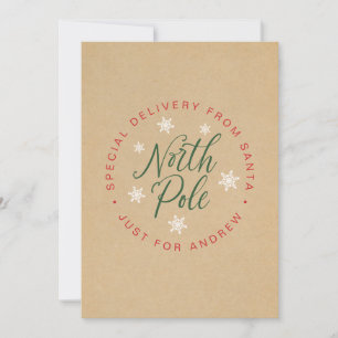 De Remerciements Carte personnalisée Kraft Brown pour livraison spé