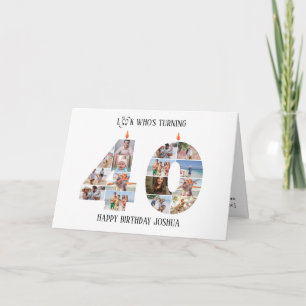 De Remerciements Carte photo d'anniversaire 40 ans