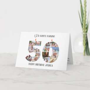 De Remerciements Carte photo d'anniversaire 50 ans