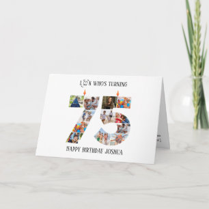De Remerciements Carte photo d'anniversaire 75 ans