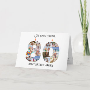 De Remerciements Carte photo d'anniversaire 80 ans
