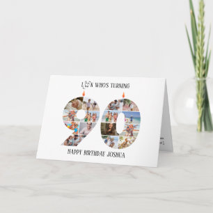 De Remerciements Carte photo d'anniversaire 90 ans