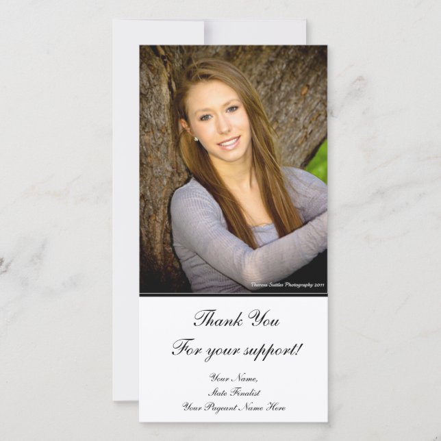 De Remerciements carte photo du concours "Merci" (Devant)