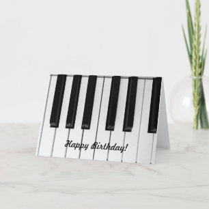 De Remerciements Carte piano d'anniversaire