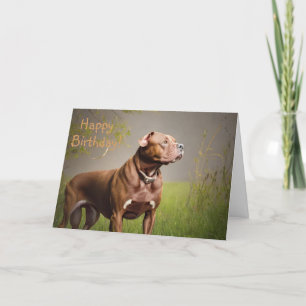 De Remerciements Carte Pitbull DignifiedBrown