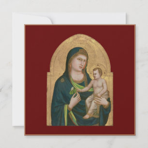 DE REMERCIEMENTS CARTE PLAT : MADONNA & ENFANT : GIOTTO : 1337