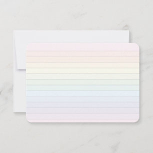 De Remerciements Carte plate arc-en-ciel pastel doux