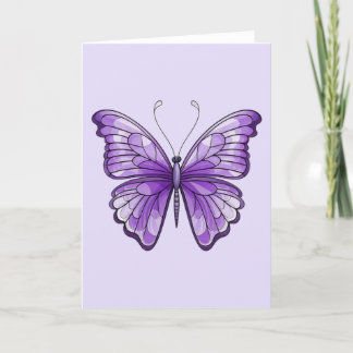 De Remerciements Carte pliée Amethyst Wings