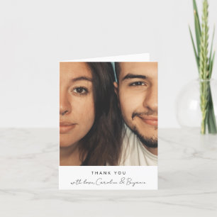 De Remerciements Carte pliée avec message photo personnalisé en écr