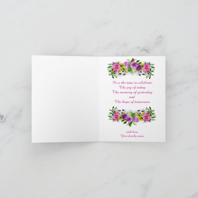 De Remerciements Carte pliée du jour du fondateur (Intérieur)