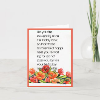 De Remerciements Carte pliée "Embrassez votre vie"