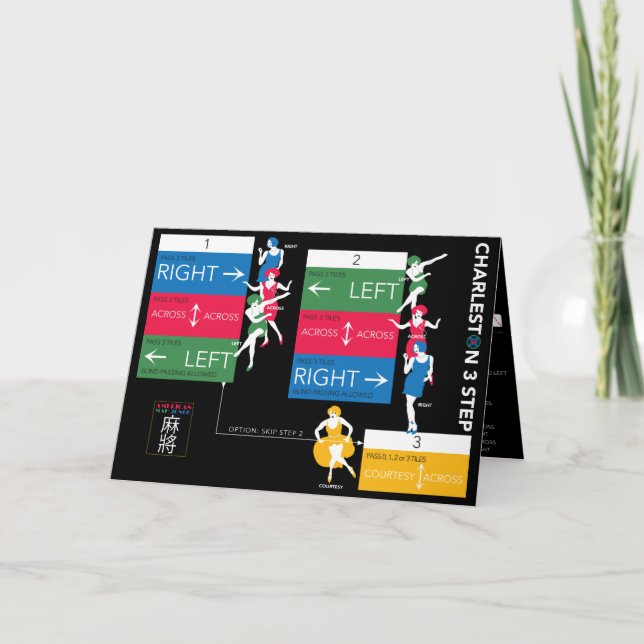 De Remerciements Carte pliée Mah Jongg Charleston (Devant)