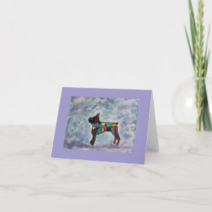 De Remerciements Carte pliée vierge avec boîte