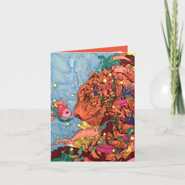 De Remerciements Carte POISSON TIGRE (Devant)