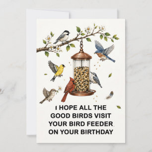 De Remerciements Carte pour amateur d'oiseaux   Carte d'anniversair