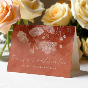 De Remerciements Carte pour la future belle-mère avec motif floral 