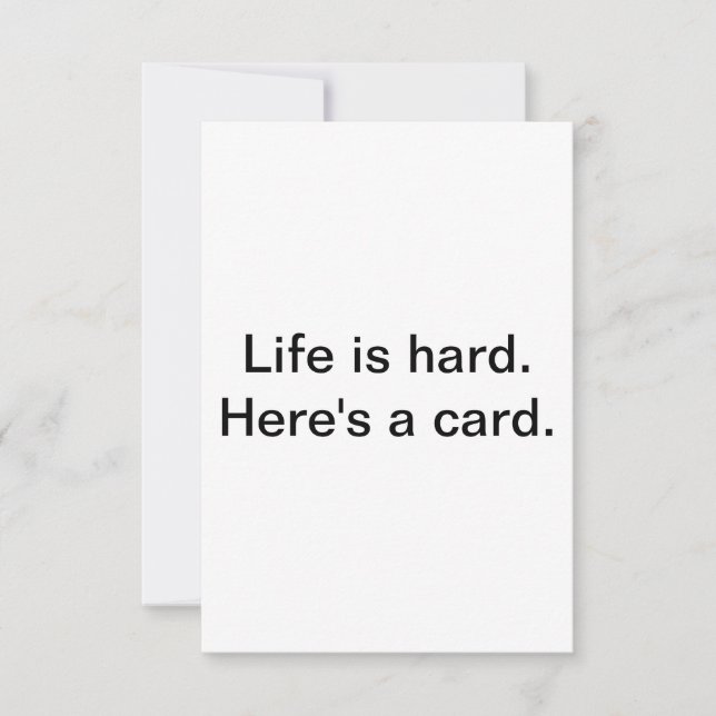 De Remerciements Carte pour les temps difficiles. (Devant)