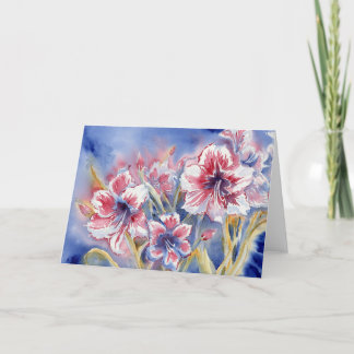 De Remerciements Carte pour notes blanc Amaryllis