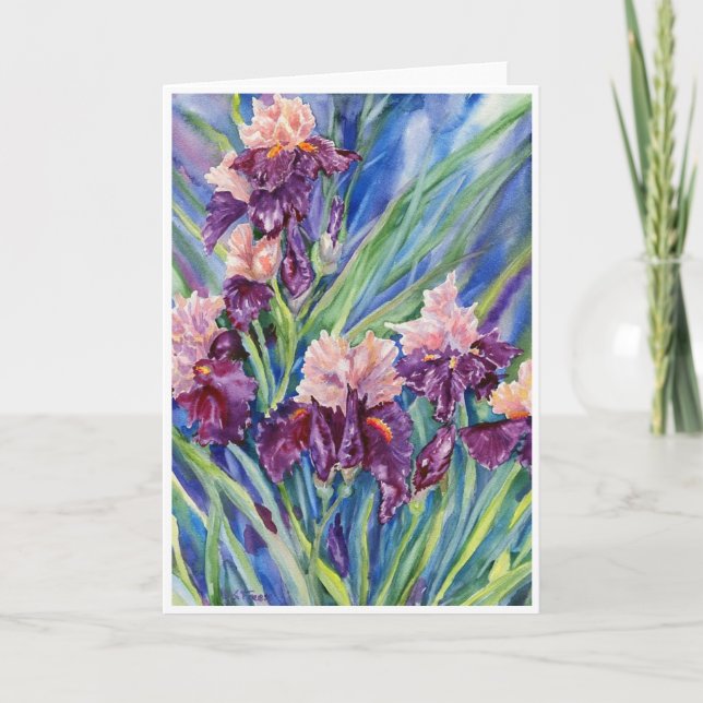 De Remerciements carte pour notes blanc "Buds and Blooms" (Devant)