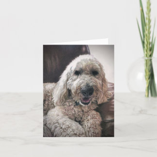 De Remerciements Carte pour notes blanc chien Doodle chien