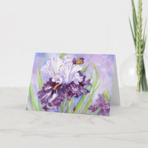 De Remerciements Carte pour notes blanc Iris XII