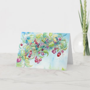 De Remerciements Carte pour notes blanc Raspberries II
