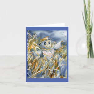 De Remerciements carte pour notes blanc "Scarecrow"