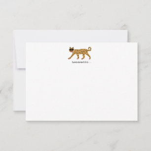 De Remerciements Carte pour notes Cheetah
