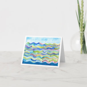 De Remerciements Carte pour notes couleur eau
